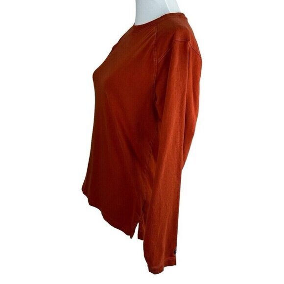 The North Face‎ Women's Burnt Orange Crewneck Long Sleeve Cotton Top S/C38 - Picture 3 of 13